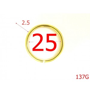 137G/INEL 2,5 CM GOLD-25-mm-2.5-gold-----D38