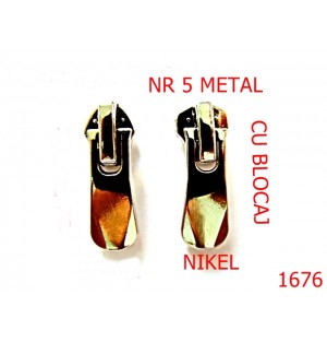 1676/CURSOR NR 5  CU BLOCAJ PT FERMOAR METALIC  /NIKEL -nr 5-mm---nichel---2F2--AC10