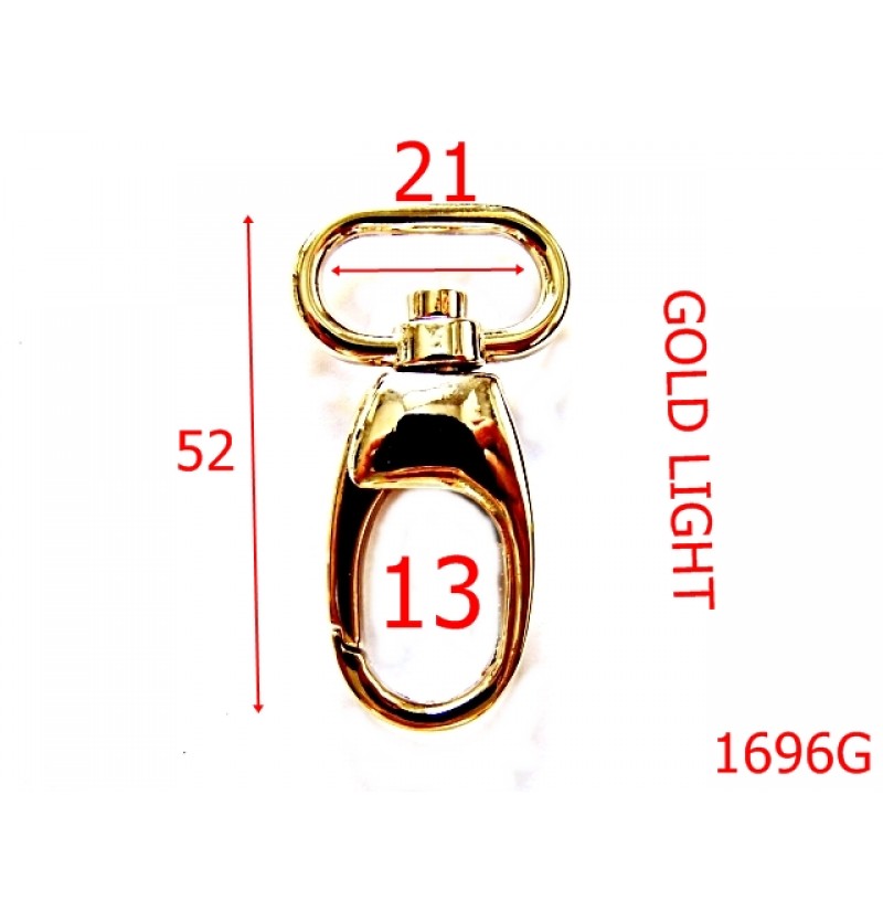 1696G/CARABINA ZAMAC 21 MM /GOLD LIGHT-21-mm---GOLD-4L2/5B5--C15