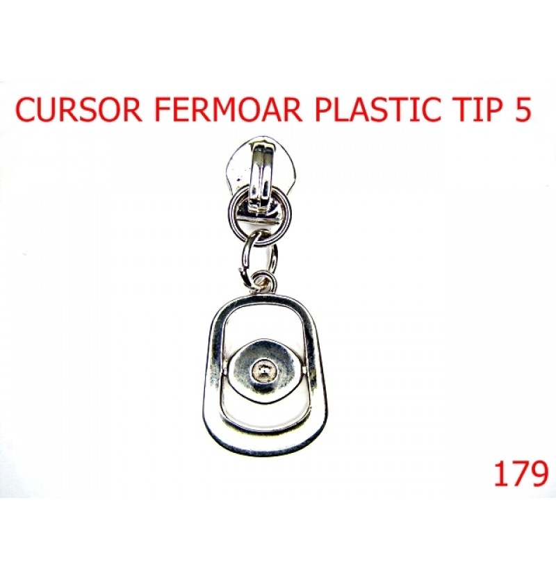 179/CURSOR FERMOAR PLASTIC NR 6-Nr 5-mm---nichel-----R11