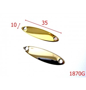 1870G/ORNAMENT OVAL 35X10 /GOLD-35x10-mm---GOLD---