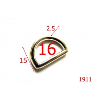 1911/INEL D  16 MM*2.5/ZAMAC/NIKEL-16-mm-2.5-nichel---3F2--