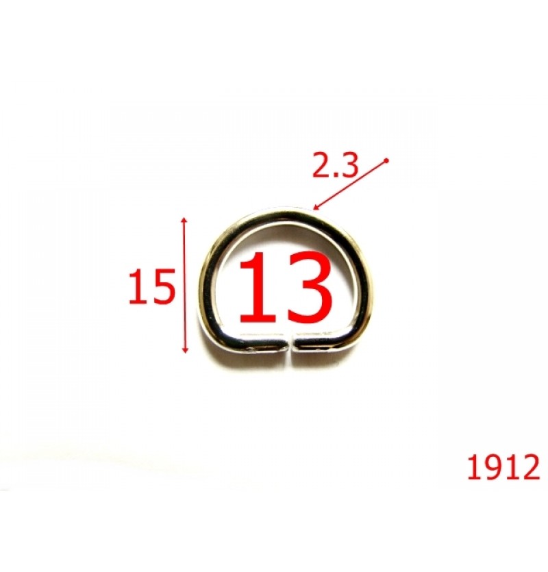 1912/INEL  D 13 MM*2.3/OTEL/NIKEL-13-mm-2.3-NICHEL-3D1--AN30