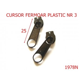 1978N/CURSOR FERMOAR PLASTIC NR3/VOPSIT  NEGRU-Nr 5-mm---negru---2F5--AN31