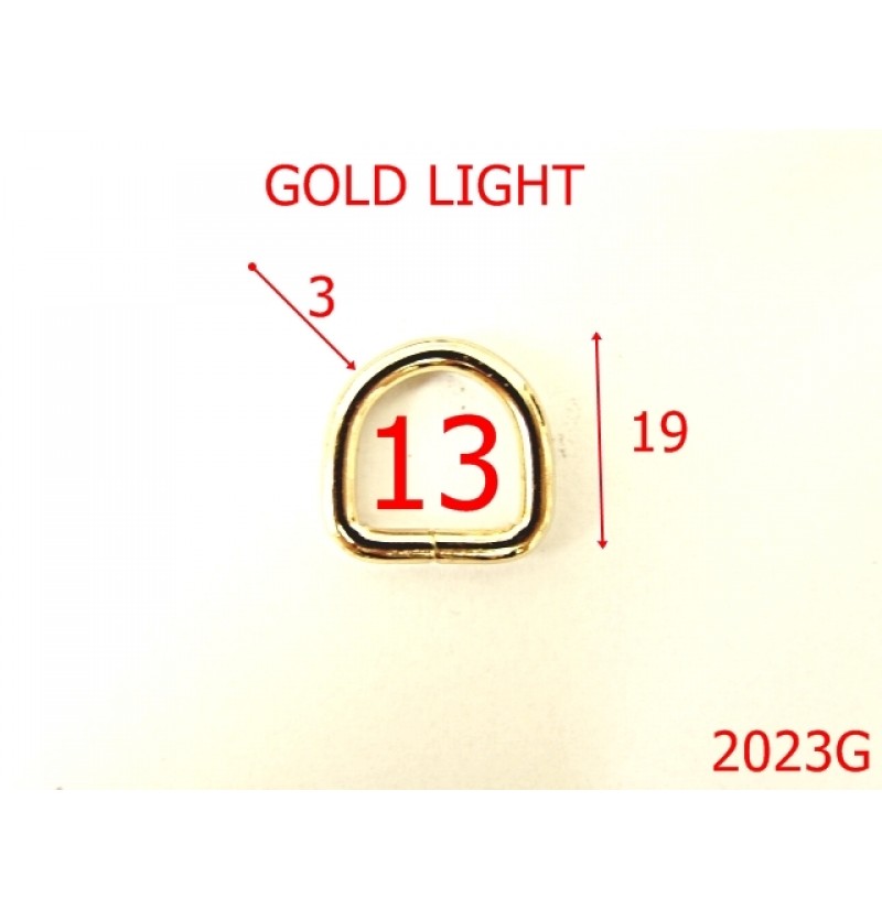 2023G/INEL D  13 MM*3MM/OTEL/GOLD LIGHT-13-mm-3-GOLD LIGHT-3D5--AF25