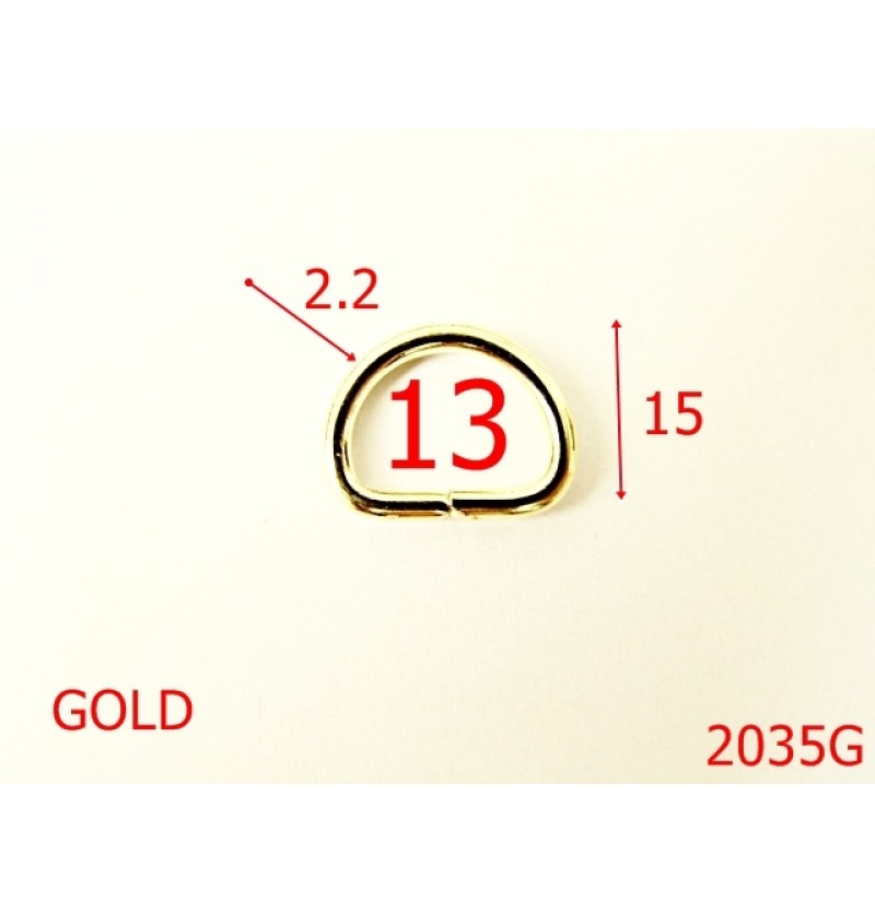 2035G/INEL D 13MM*2.2/OTEL/GOLD-13-mm-2.2-GOLD-3B5--