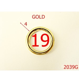 2039G/INEL ROTUND 19MM*4/ZAMAC/GOLD-19-mm-4-gold---4F6--