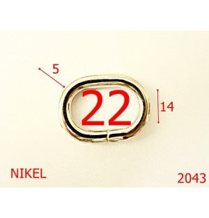 2043/INEL OVAL22MM*5/OTEL/NIKEL-22-mm-5-nichel---3C6--