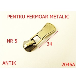 2046A/CURSOR NR 5 PT FERMOAR METALIC/ZAMAC/ANTIC-Nr 5-mm---antic---2G4--