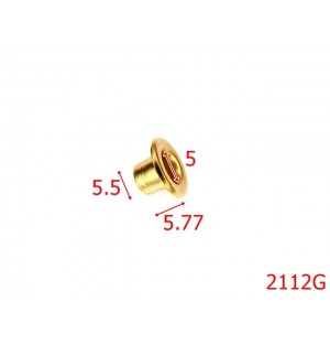 2112G/OCHET 5MM/OTEL/GOLD  -5-mm---gold---2C7--