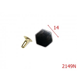 2149N/ORNAMENT HEXAGONAL 14MM/OTEL/NEGRU-14-mm---negru-----AO24
