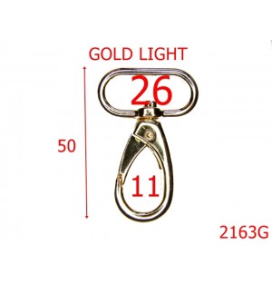 2163G/CARABINA 26MM/ZAMAC/GOLD LIGHT-26-mm---gold light---5A3--