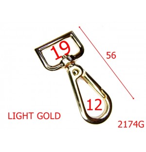 2174G/CARABINA 19MM/ZAMAC/GOL LIGHT-19-mm---gold light---5A3--