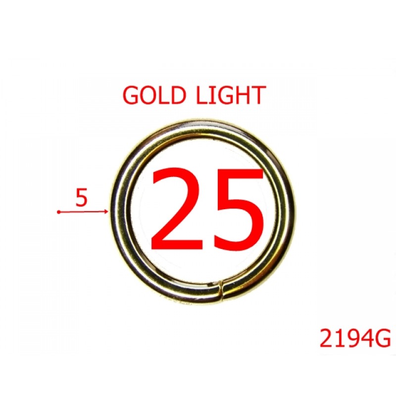 2194G/INEL O 25MM*5MM/OTEL/GOLD LIGHT-25-mm-5-GOLD LIGHT---