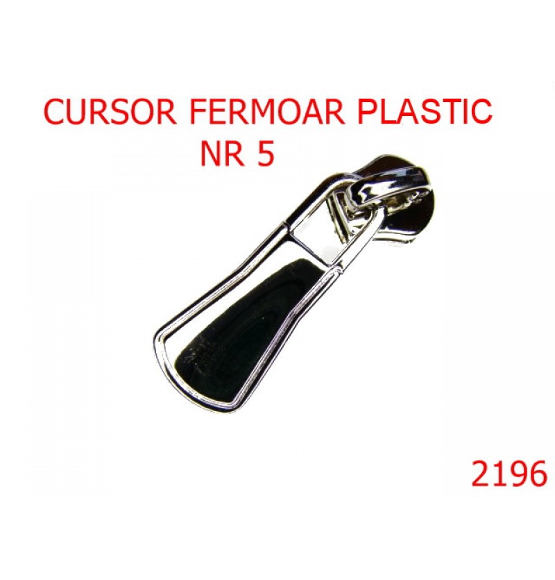 2196/CURSOR FERMOAR PLASTIC  NR 5 /NIKEL-Nr 5-mm---NICHEL-2F4--