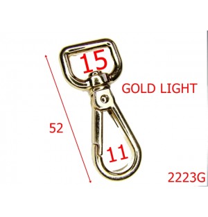 2223G/CARABINA 15MM/ZAMAC/GOLD LIGHT-15-mm---gold light---5J4-5E4--