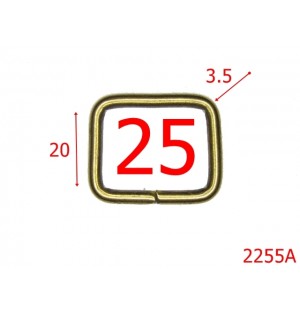 2255A/INEL DREPTUNGHIULAR 2.5CM OTEL GROSIME SARMA 3.5MM/ANTIC-25-mm-3.5-ANTIC-3I4--