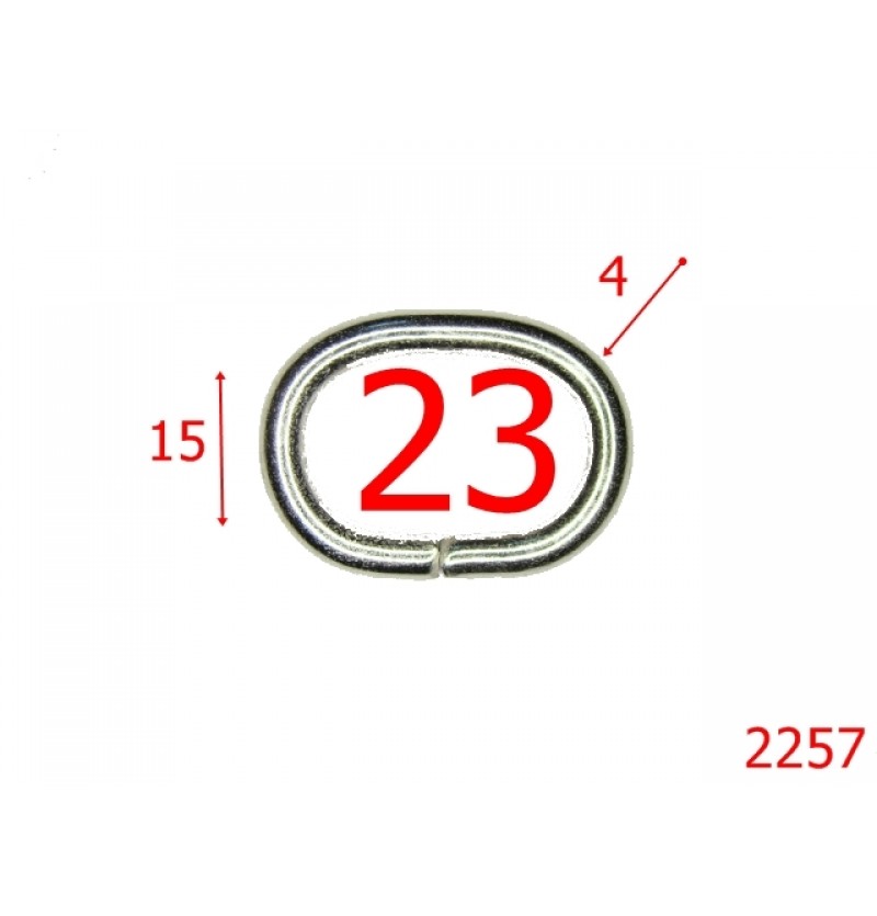2257/INEL OVAL 2.3 CM OTEL GROSIME SARMA  4 MM/NICHEL-23-mm-4-NICHEL-3B6--