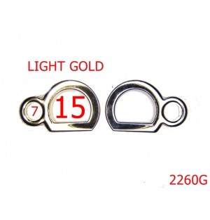 2260G/INEL DUBLA SUSTINERE 1.5 CM /ZAMAC/GOLD LIGHT-15-mm---gold light-----