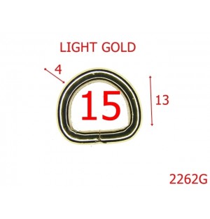 2262G/INEL 1.5 CM  SARMA DE 4 MM /OTEL/GOLD LIGHT-15-mm-4-gold light--3A6---