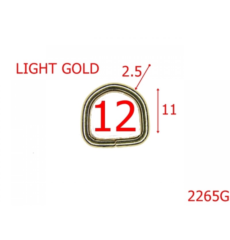 2265G/INEL INALT 1.2 CM OTEL , GROSIME 2.5 MM/ GOLD LIGHT-12-mm-2.5-GOLD LIGHT-3C5--