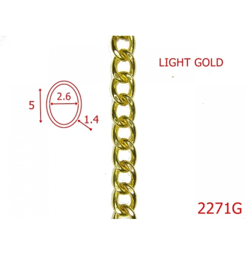2271G/LANT OTEL SARMA 1.4 MM/2.6*5/GOLD LIGHT-1.4-mm-1.4-GOLD-7L5--