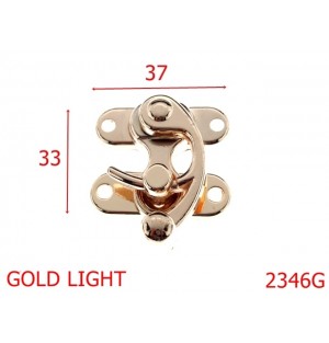 2346G/INCHIZATOARE CU CARLIG 37X33 GOLD LIGHT-37X33-mm---gold light-----