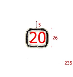 235/INEL DREPTUNGHIULAR 2 CM X5MM-20-mm-5-nichel-3i6--3J5-3H6-3L4-4J3-F17