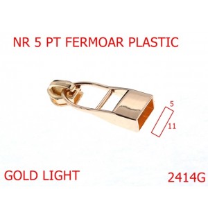 2414G/CURSOR NR 5 FERMOAR PLASTIC GOLD LIGHT-NR 5-mm---gold light---2E1-2F1-