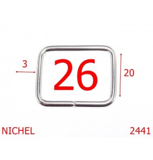 2441/INEL DREPTUNGHIULAR 40 MM ANTIC-26-mm-3-NICHEL-3K3--