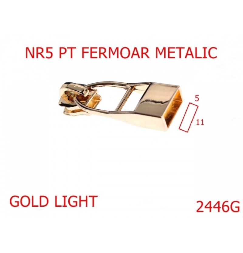 2446G/CURSOR NR5 PT FERMOAR METALIC GOLD LIGHT-NR 5-mm---GOLD LIGHT---