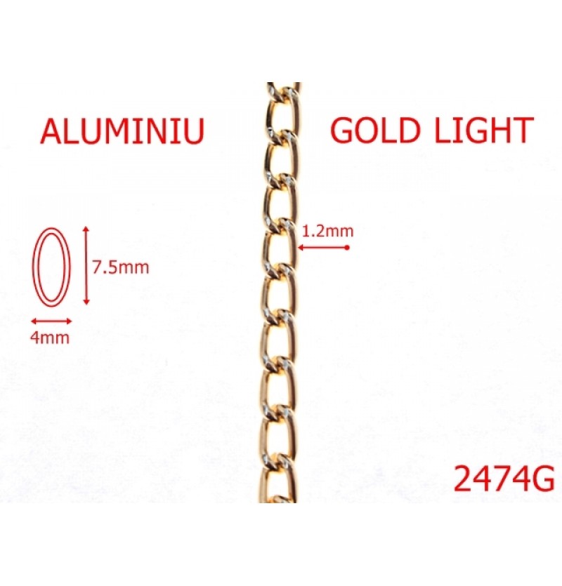 2474G/LANT ALUMINIU 4mmX1.2mm-4-mm-1.2-GOLD LIGHT-7I6--