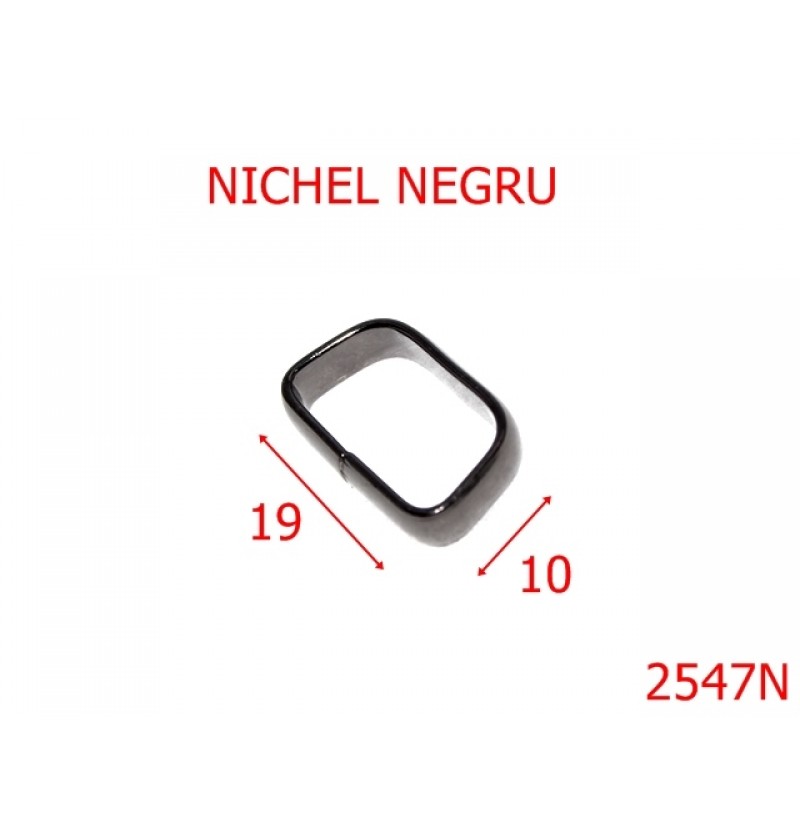 2547N/TRECERE /PUNTE-19-mm---NICHEL NEGRU-V42--
