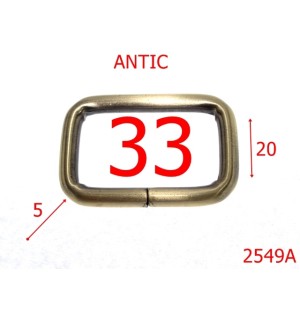 2549A/INEL DREPTUNGHIULAR-33-mm-5-antic-3J3--3J6--