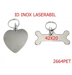 2664PET/ID TAG /LASERABIL-42X20-mm---INOX-----