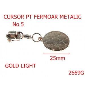 2669G/CURSOR FERMOAR METALIC-No 5-----gold light---7C3--