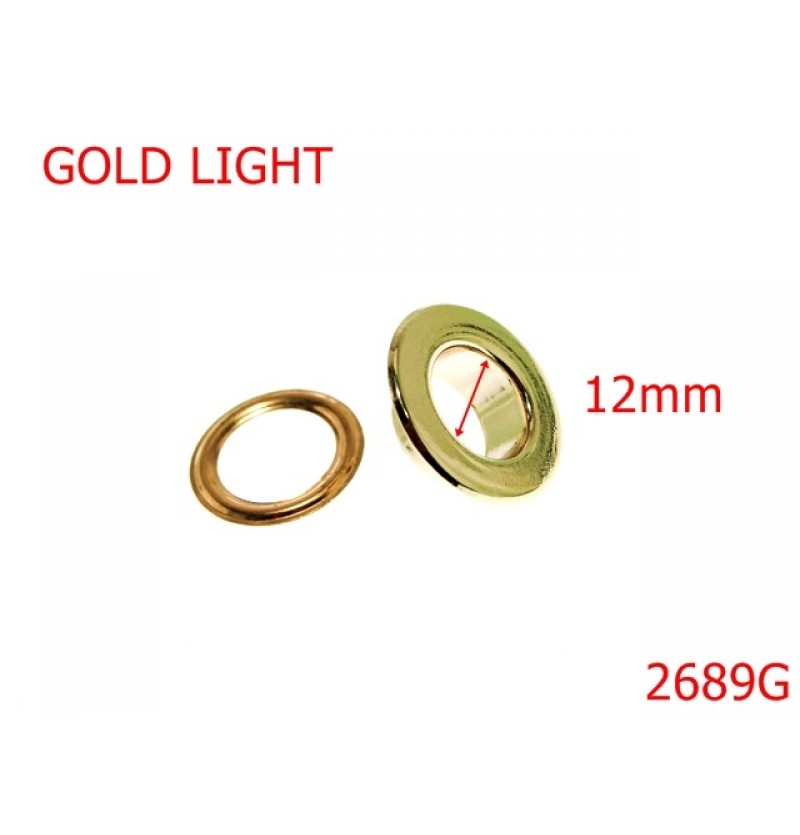2689G/OCHET PLAT -12-mm---GOLD LIGHT-1D1--