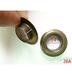 26A/OCHET ROTUND  1.4 CM ANTIC-14-mm---antic-----C20