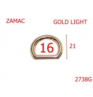 2738G/INEL D-16-mm---GOLD LIGHT-3E2--