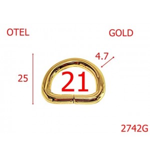 2742G/INEL D-21-mm-4.7-GOLD-3D2--