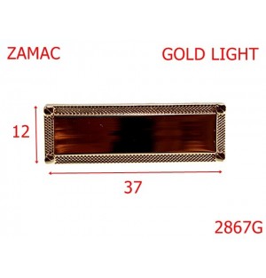 2867G/PLACUTA -37X12-mm---GOLD LIGHT-4I5--