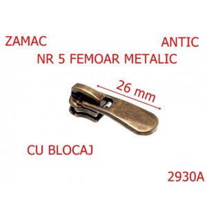 2930A/CURSOR FERMOAR METAL-NR 5-mm---antic---2G1 --