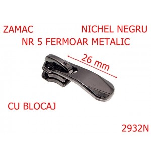 2932N/CURSOR FERMOAR METAL-NR 5-mm---nichel negru---2F2--