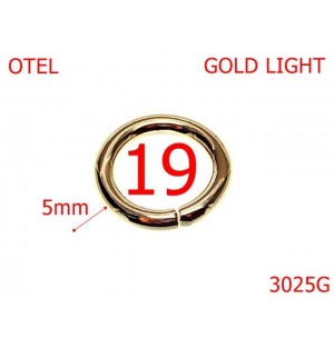 3025G/INEL ROTUND -19-mm-5-GOLD LIGHT-4D6--