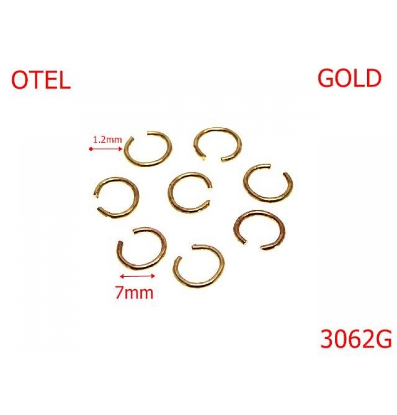 3062G/INEL ROTUND-7-mm-1.2-gold---4E3--
