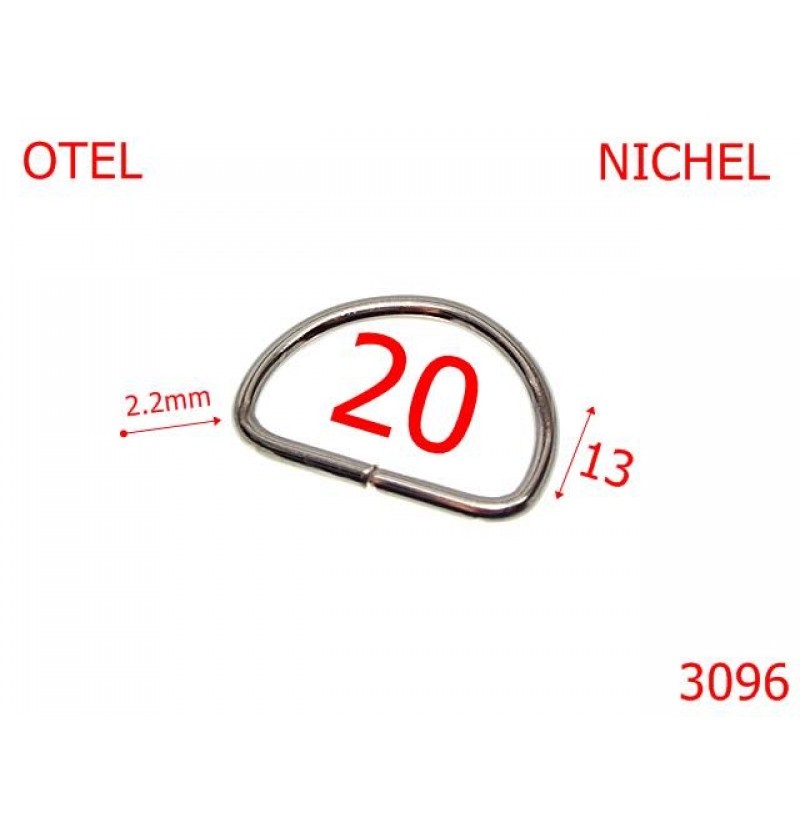 3096/INEL D-20-mm-2.2-nichel---2B8-3C2--
