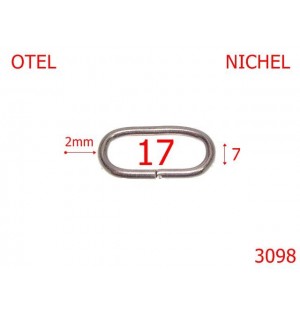 3098/INEL OVAL-17-mm-2-NICHEL-3D6--