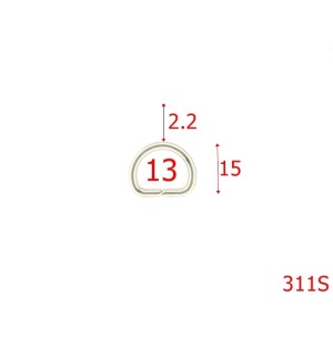 311S/INEL D  1.3CM*2.2MM SATIN-13-mm-2.2-SATIN-----C23