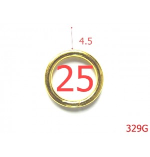 329G/INEL O 25MM* 4.5MM GOLD-25-mm-4.5-GOLD-4E6/4C6--C27