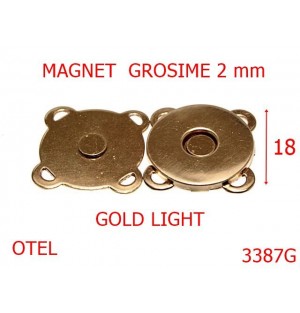 3387G/MAGNET PENTRU TEXTILE-18-mm---gold light-15B2--5J7--